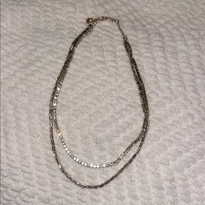 J. Crew Silver and Gold Layered Necklace